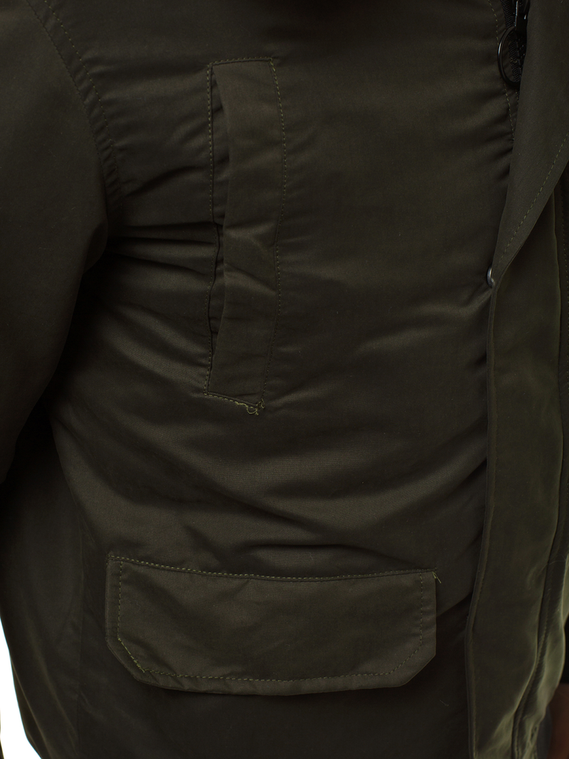 Férfi téli kabát sötét-zöld OZONEE JS/2019005