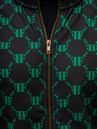 Férfi Melegítő Együttes Fekete-Zöld OZONEE O/12136