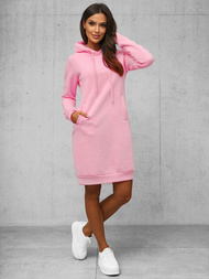 Női kapucnis pulóver világos-rózsaszín OZONEE JS/YS10005/20Z