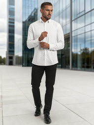 Férfi Ing Fehér OZONEE V/V180