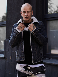 Férfi farmer dzseki grafit OZONEE JB/JP1109