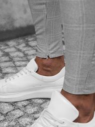 Férfi chino nadrág szürke OZONEE DJ/550176