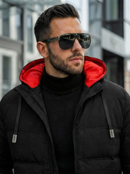 Férfi kabát fekete OZONEE JS/31M5003Z