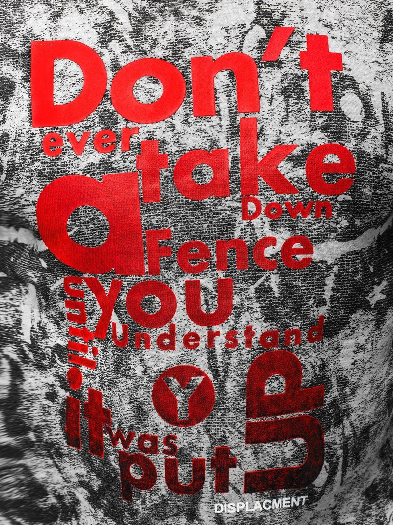 Férfi blúz Szürke OZONEE JS/DD677Z