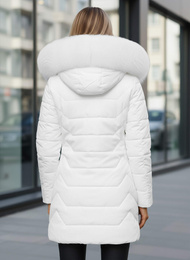 Női téli kabát fehér OZONEE JS/16M9121/281Z