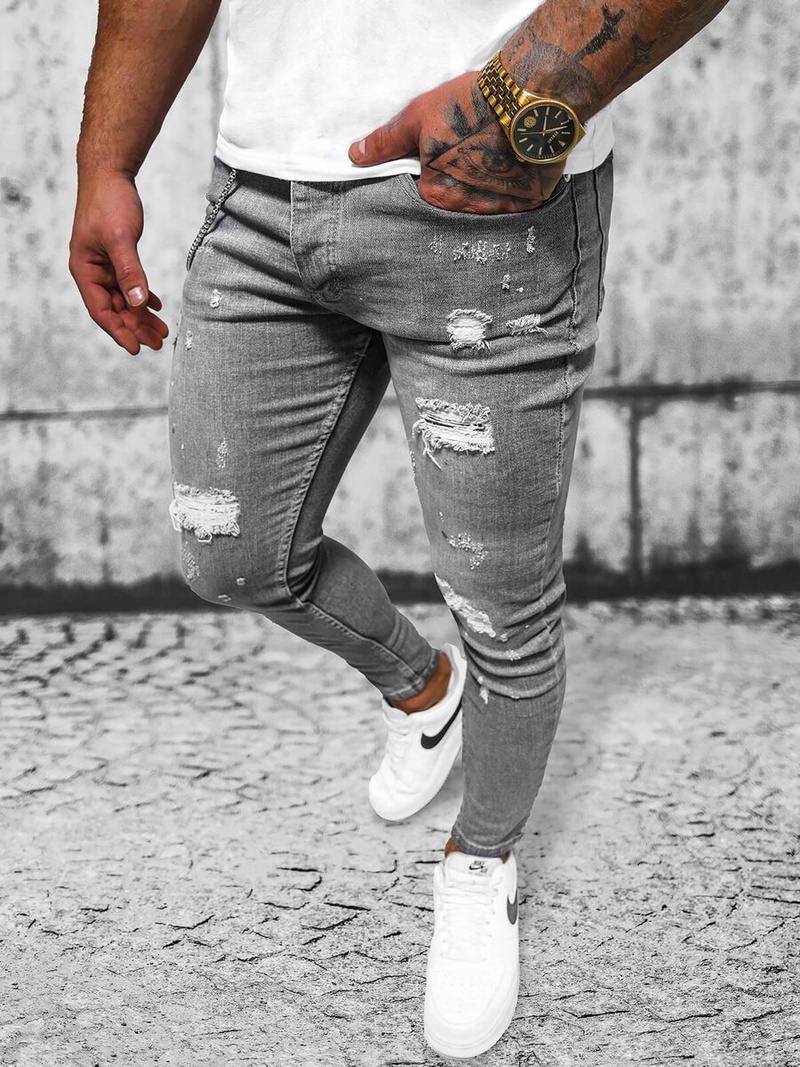 Férfi Farmer Nadrág szürke OZONEE O/MB459