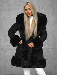 Női téli kabát fekete OZONEE JS/11Z8089