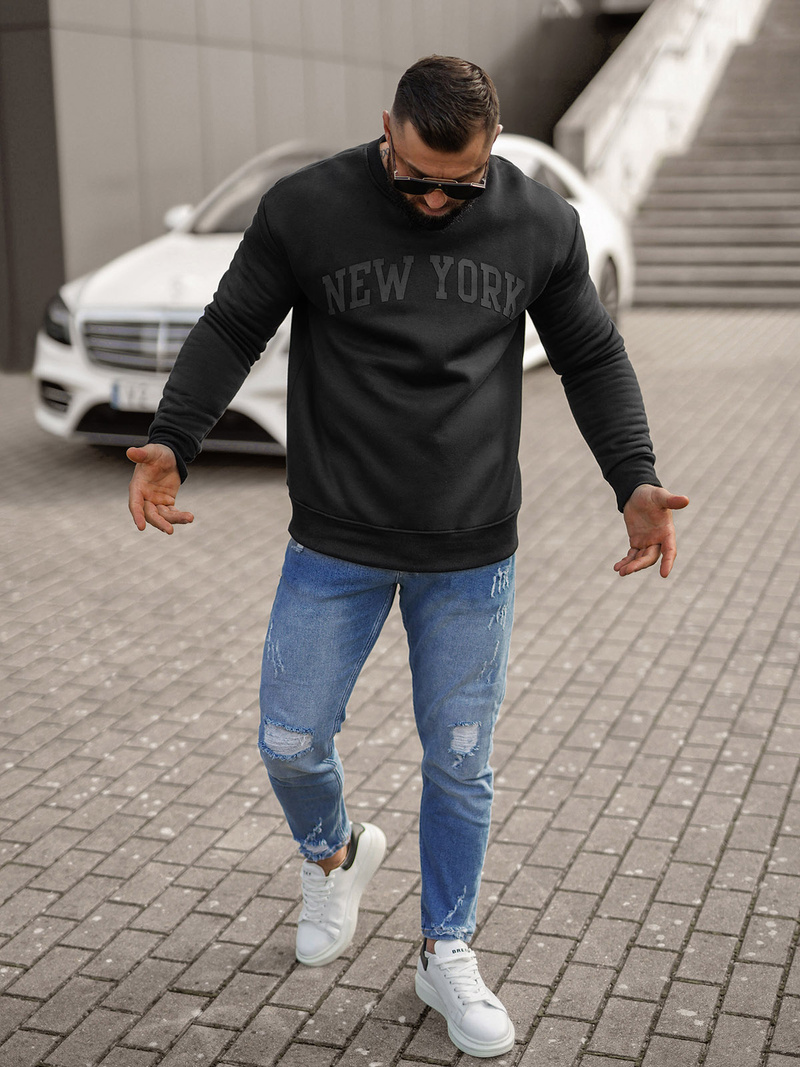 Férfi Melegítő Felső Fekete OZONEE JS/8B1362/3