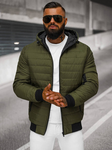 Férfi kabát zöld OZONEE JS/MY13Z