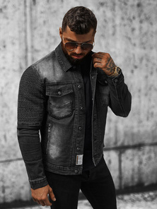 Férfi Farmer Dzseki Fekete OZONEE NB/MJ521N