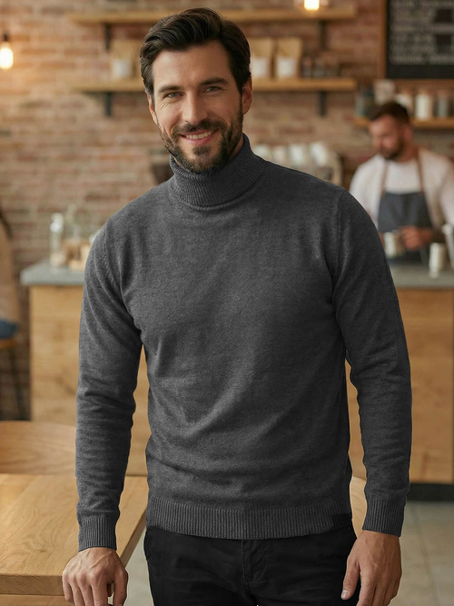 Férfi Pulóver Grafit OZONEE JS/59B3603/5