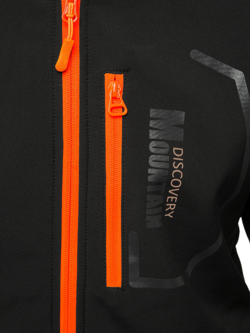 Férfi kapucnis softshell kabát fekete OZONEE JS/HH024/1B