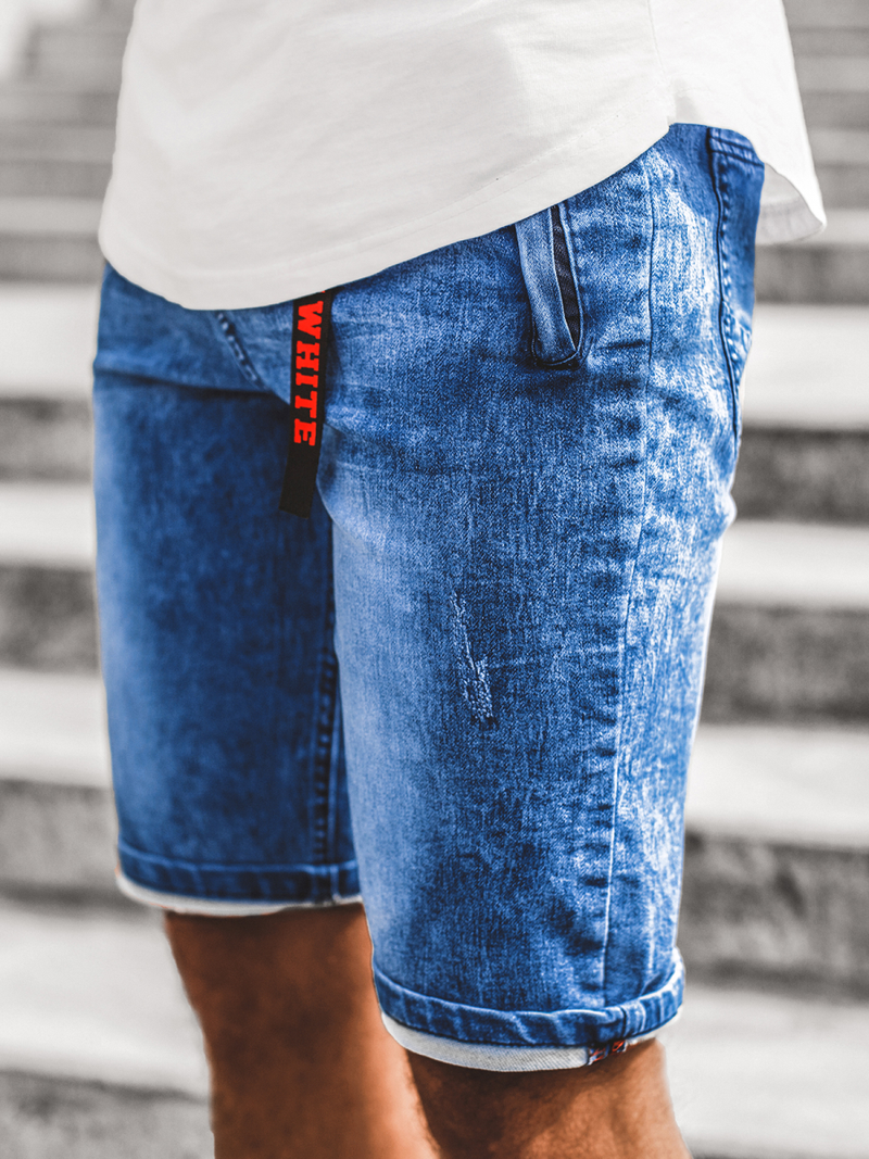 Férfi farmer rövidnadrág Kék OZONEE RF/HY341/2