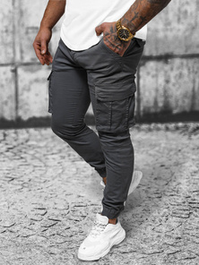 Férfi nadrág chino jogger grafit OZONEE NB/MP0202GS