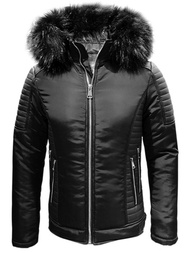 Férfi téli kabát fekete OZONEE O/88835 