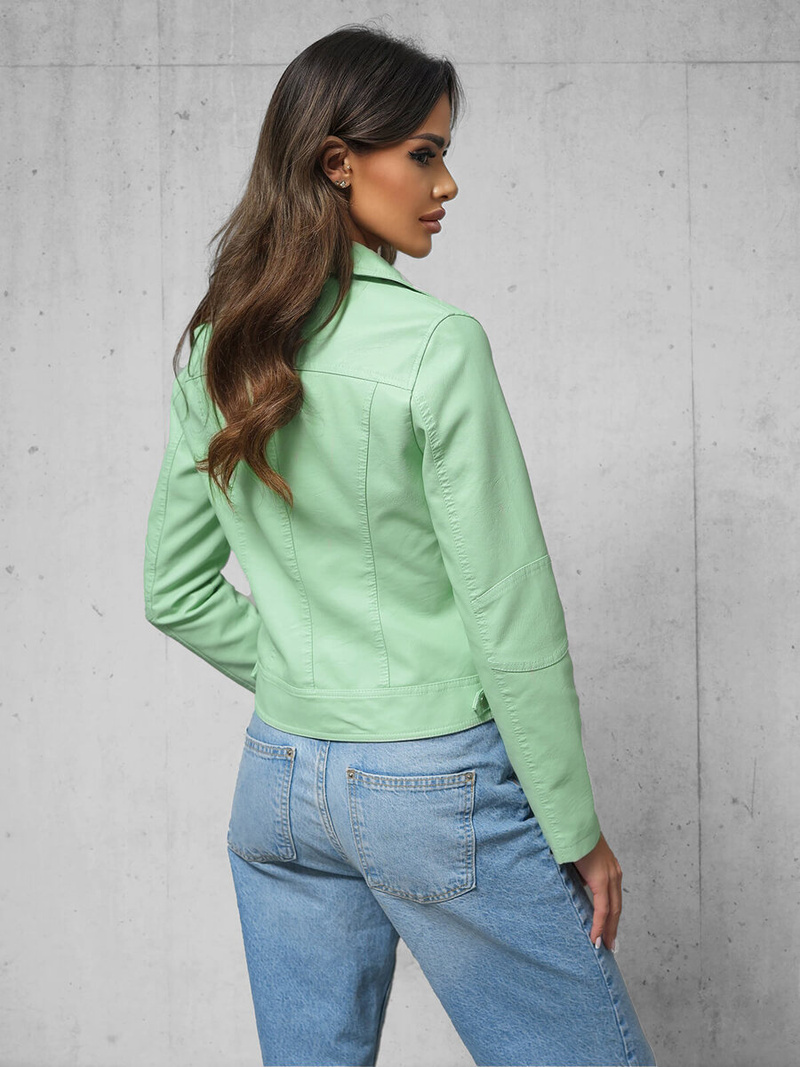 Női Bőrdzseki Mentol OZONEE O/G88