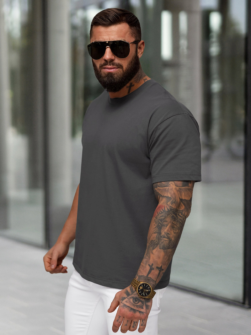 Férfi Póló Grafit OZONEE JS/67T1298/5