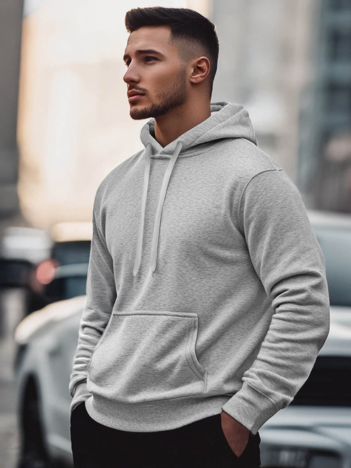 Férfi kapucnis pulóver Szürke OZONEE JS/2009Z