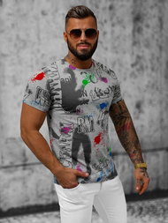 Férfi Póló Szürke OZONEE JS/8T967