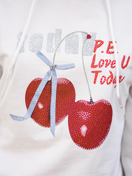 Női kapucnis pulóver Fehér OZONEE JS/8B856/1