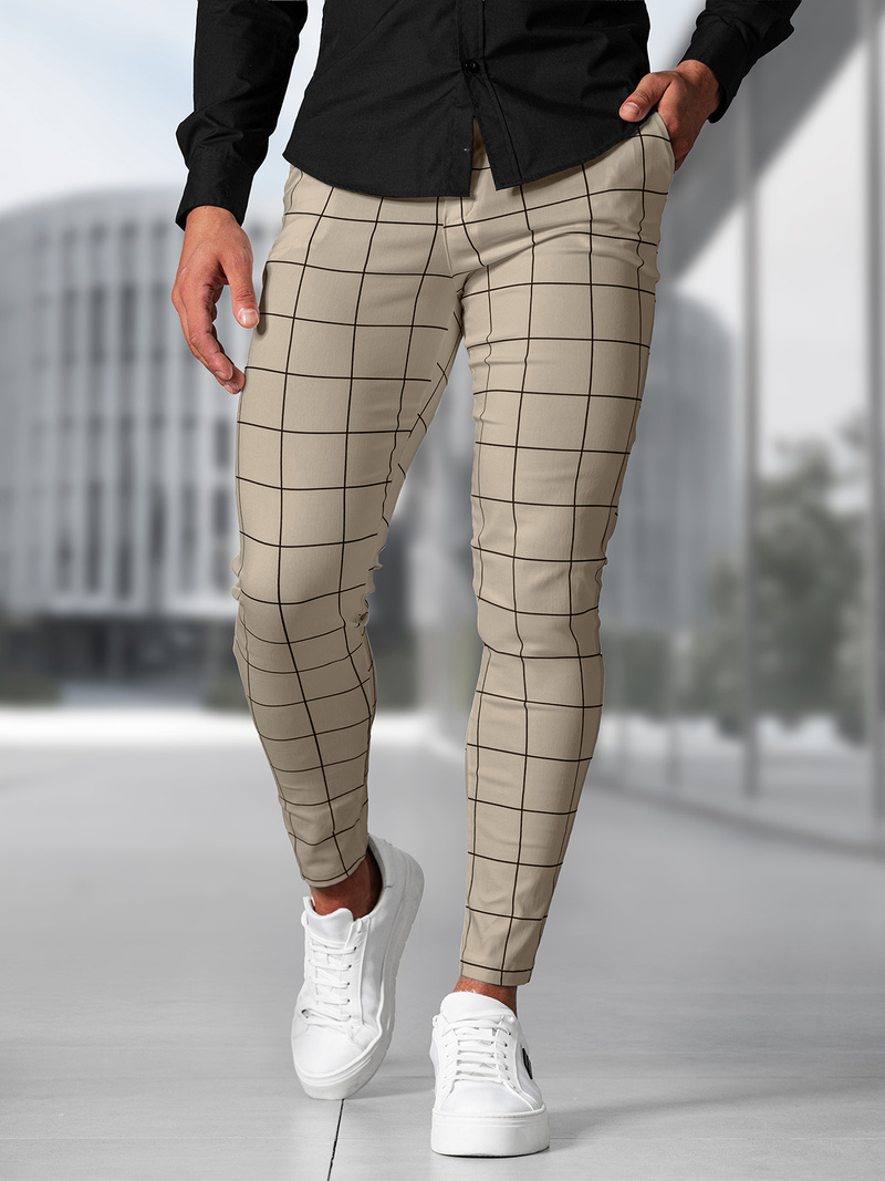 Férfi Chino Nadrág Bézs OZONEE O/P4009Z