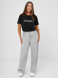 Női Polo Fekete-Ezüst OZONEE JS/YJ77716