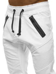 Férfi nadrág színű jogger Fehér OZONEE A/0952