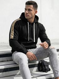 Férfi kapucnis felső fekete OZONEE JS/8B1730/3Z