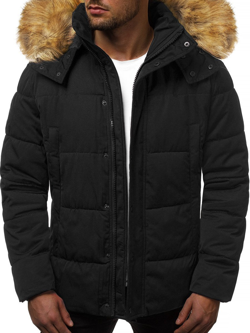 Férfi téli kabát fekete OZONEE JD/336