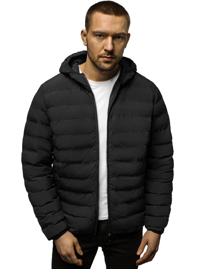 Férfi kabát fekete OZONEE JS/SM67Z