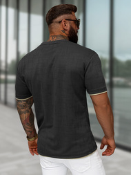 Férfi Póló Fekete OZONEE O/QQ1535