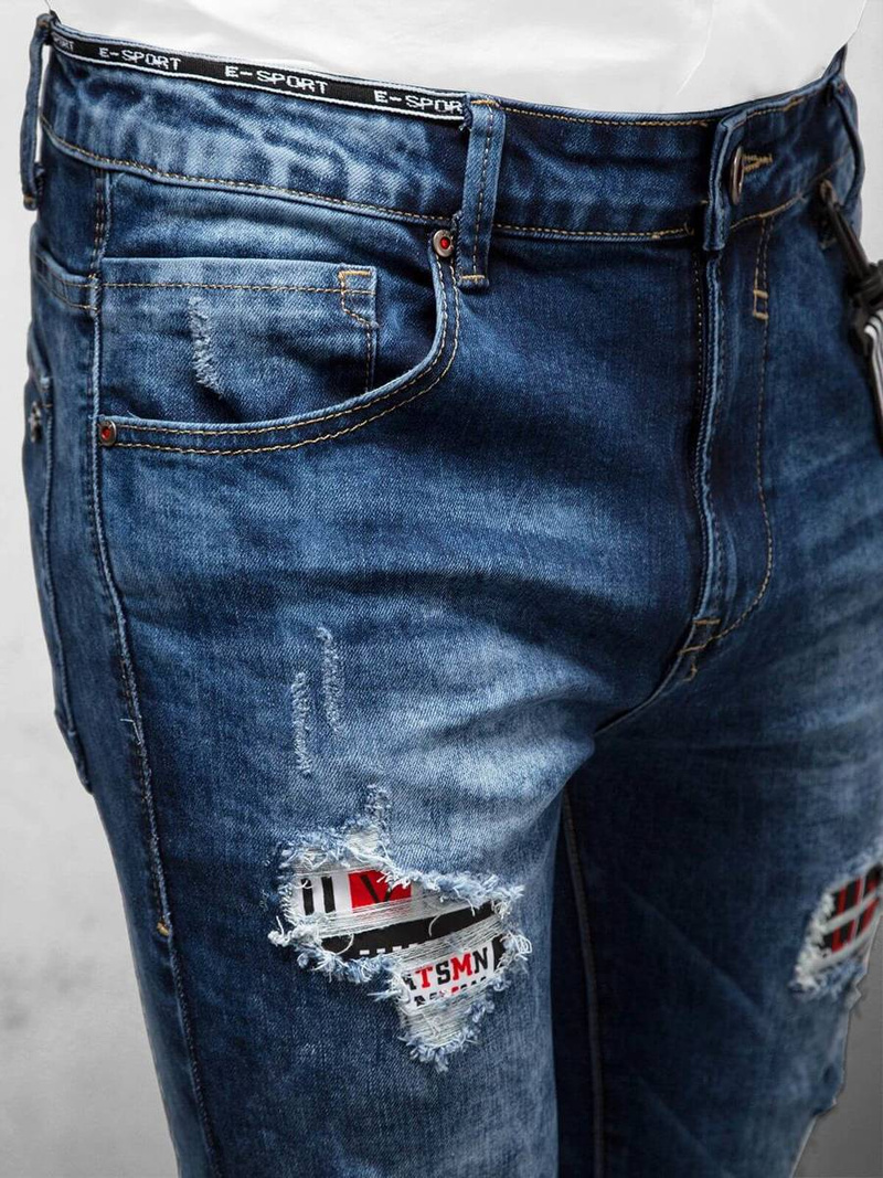 Férfi farmer nadrág Kék OZONEE DR/TF075