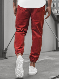 Férfi nadrág kordbársony Bordó OZONEE R/4083