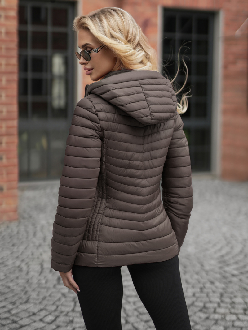 Női kabát barnás-szürke OZONEE JS/11Z8228Z