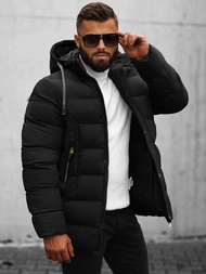 Férfi téli parka kabát fekete OZONEE JS/22M61/392