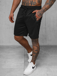 Férfi rövidnadrág fekete OZONEE JS/17K532/3