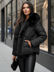 Női téli kabát fekete OZONEE O/16M9179/392