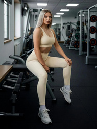 Női leggings ecru OZONEE JS/17K580/1Z