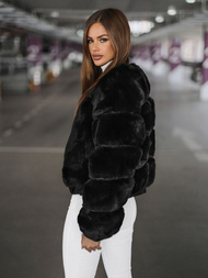 Női téli kabát fekete OZONEE JS/11Z8080Z