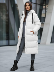 Női téli kabát fehér OZONEE JS/5M3163/281Z