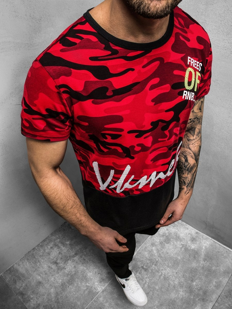 Férfi póló Piros OZONEE JS/SS10978Z