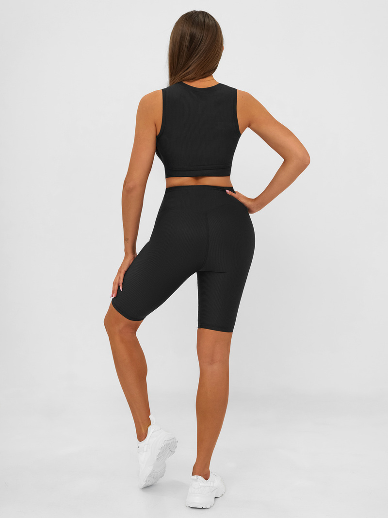 Rövid női leggings fekete OZONEE JS/17K597/3