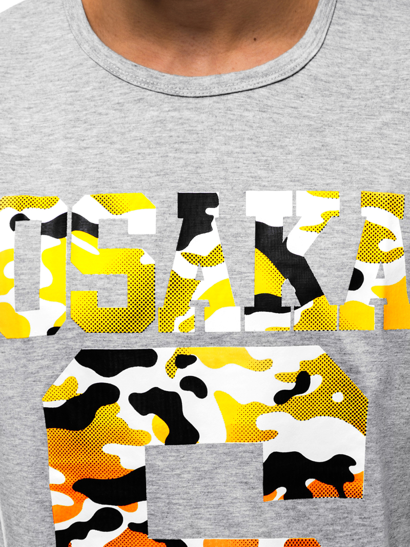 Férfi póló Szürke OZONEE JS/KS1958