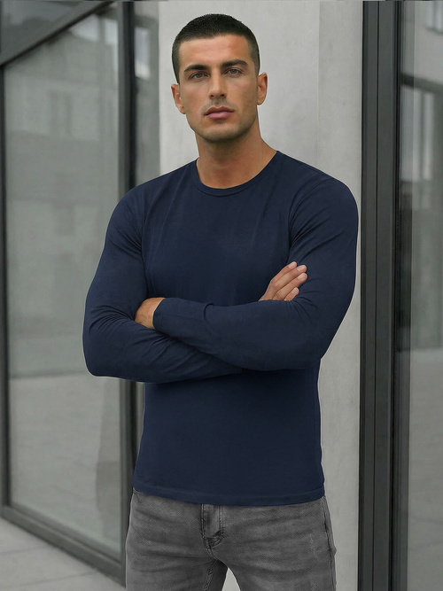 Férfi hosszú ujjú póló gránát OZONEE JS/DB71/5