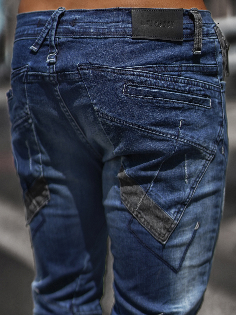 Férfi Farmer Nadrág Sötét-Kék OZONEE NB/MP0025B