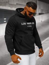 Férfi kapucnis felső fekete OZONEE JS/27B6507/3