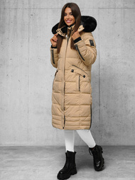 Női téli kabát bézs OZONEE O/W377