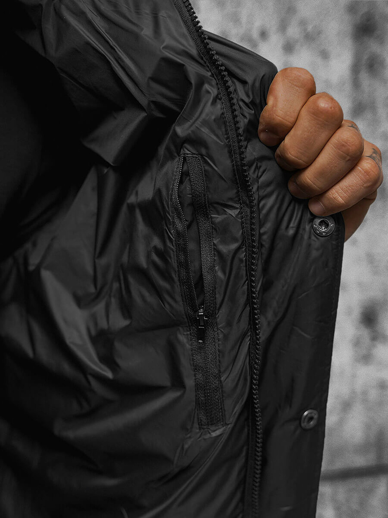 Férfi kabát fekete OZONEE JS/5M3102/392