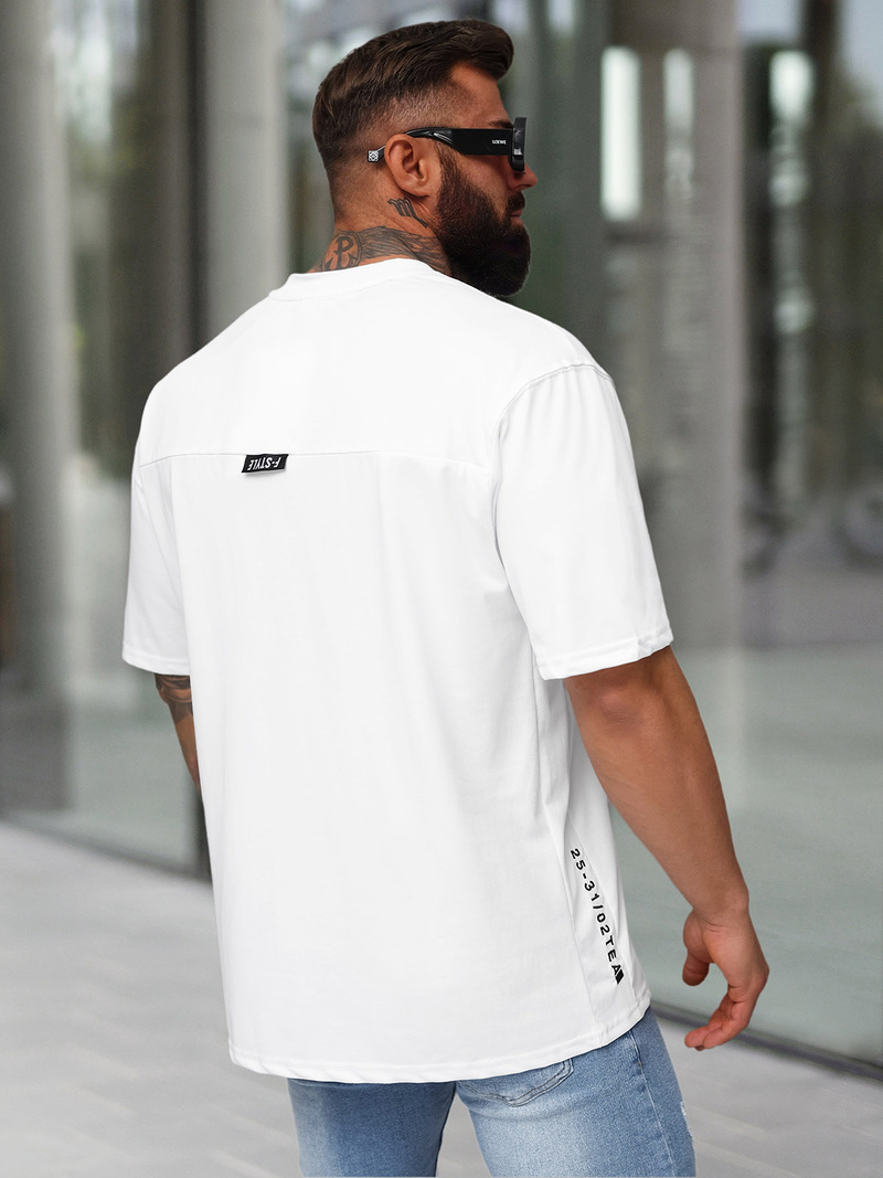 Férfi Póló Fehér OZONEE O/QQ1185