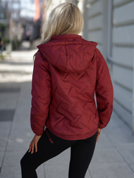 Női téli kabát burgundia OZONEE JS/16M9315/06